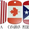 Canadian Flag or Puerto Rico Flag Tag