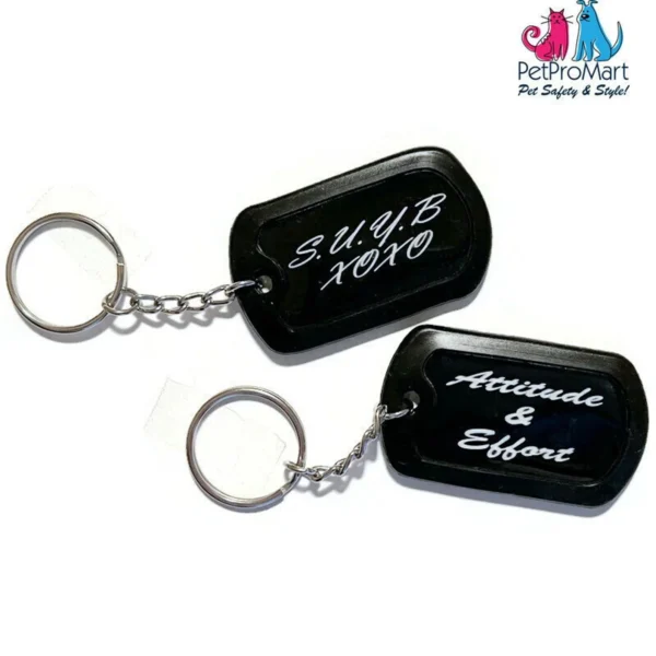 Scratch Resistant Military Style Dog Tag with Silencer